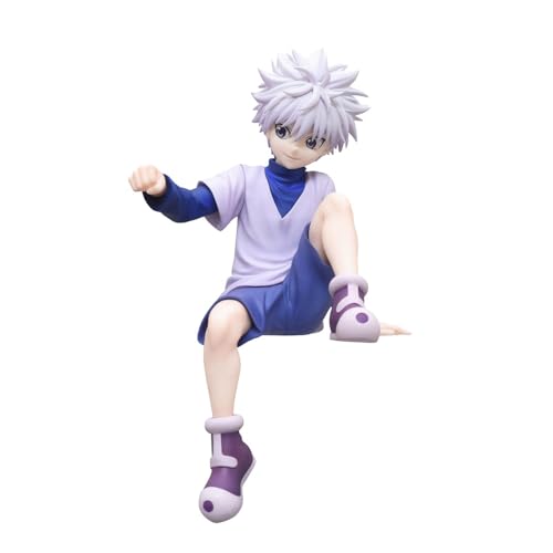 YLEAFUN Killua Zaoldyeck Figur 12cm Anime Sitting Figure Cartoon Charakter Modell PVC Statue Desktop Ornamnet, Sammlerstücke Geschenke für Fans von YLEAFUN