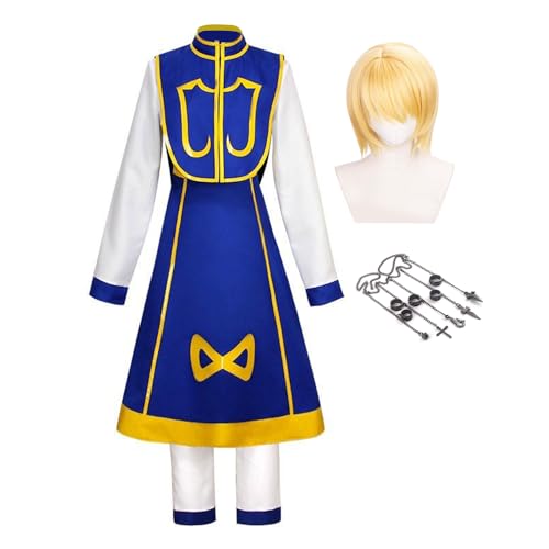 YLEAFUN Kurapika/Aruka Zorudikku Cosplay Kostüm, Anime Charaktere Chrollo Lucilfer Weihnachten Dress Up, Halloween Karneval Anime Party Komplettes Set (Unisex) von YLEAFUN