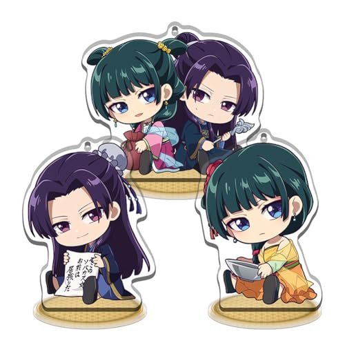 YLEAFUN Maomao Acryl Stehende Figur Anime Doppelseitiger Druck Jinshi Acryl Stehende Figur 3pcs Anime Niedlich Desktop Dekoration von YLEAFUN