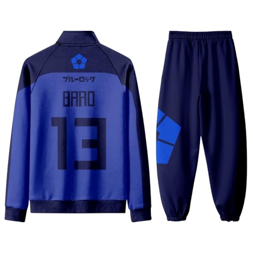 YLEAFUN Seishiro Nagi/Isagi Yoichi Cosplay Kostüm Bachira Meguru Sportbekleidung Anime Sport Mantel Blau Reißverschluss Sport Mantel Gedruckt Jacke Trainingsanzug YLEAFUN Seishiro Nagi/Isagi Yoichi Cosplay Kostüm Bachira Meguru Sportbekleidung Anime Sport Mantel Blau Reißverschluss Sport Mantel Gedruckt Jacke Trainingsanzug von YLEAFUN