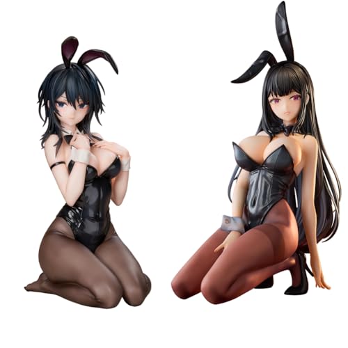 YLEAFUN Yokoyama Ishimi Bunny Girl Hina Figur 2 StüCk Bunny Girl Anime 18/17cm Knien PVC Statue, Niedliche Anime Sammlung Tischdekoration von YLEAFUN