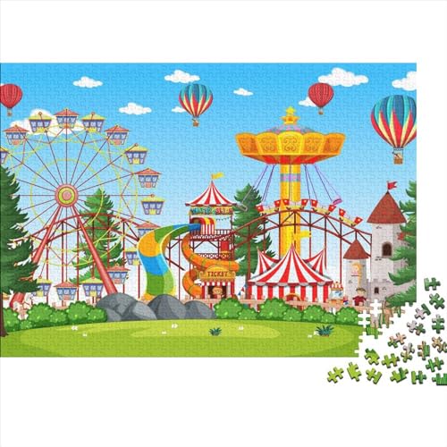 Amusement Parks 1000 Piece Puzzle Vergnügungspark 1000 Teile Puzzle Puzzle Lernspiele Heimdekoration Jigsaw Puzzles Für Erwachsene 1000pcs (75x50cm) von YLIANVED