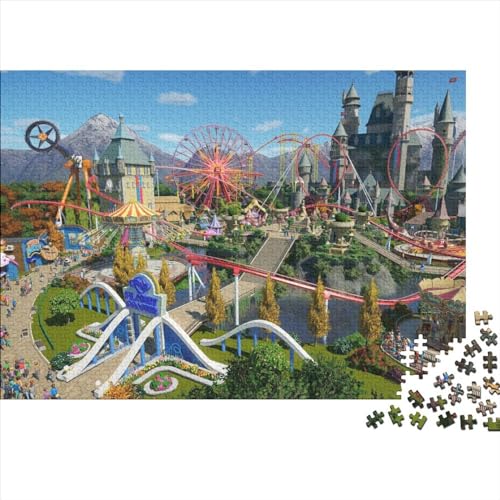 Amusement Parks 1000 Pieces Puzzle Vergnügungspark 1000 Teile Puzzle Stress Relieve Family Puzzle Game Jigsaw Puzzles Für Erwachsene 1000pcs (75x50cm) von YLIANVED