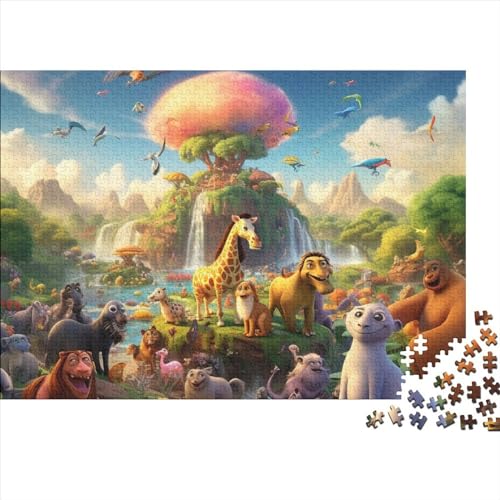 Animal World 1000 Pieces Puzzle Tierwelt 1000 Teile Puzzle 1000 Teile Premium Quality Challenge Toy Jigsaw Puzzles for Adults and Children from 14 Years 1000pcs (75x50cm) von YLIANVED