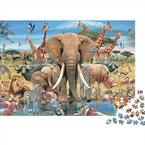 Animal World 1000 Pieces Puzzle Tierwelt 1000 Teile Puzzle Educational Game - Toy Gift - Wall Decoration Jigsaw Puzzles for Adults 1000pcs (75x50cm) von YLIANVED