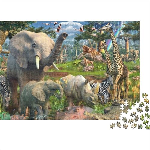 Animal World 1000 Pieces Puzzle Tierwelt 1000 Teile Puzzle Puzzle Lernspiele Heimdekoration Jigsaw Puzzles for Adults 1000pcs (75x50cm) von YLIANVED