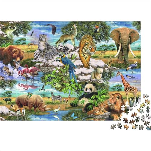 Animal World 300 Pieces Puzzle Tierwelt 300 Teile Puzzle Skill Game for The Whole Family Jigsaw Puzzles for Adults and Children from 14 Years 300pcs (40x28cm) von YLIANVED