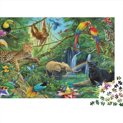 Animal World 500 Pieces Puzzle Tierwelt 500 Teile Puzzle Stress Relieve Family Puzzle Game Jigsaw Puzzles for Adults and Children from 14 Years 500pcs (52x38cm) von YLIANVED
