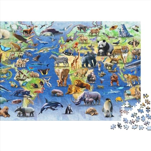 Animal World Puzzle 1000 Pieces Tierwelt 1000 Teile Puzzle Skill Game for The Whole Family Jigsaw Puzzles Für Erwachsene 1000pcs (75x50cm) von YLIANVED