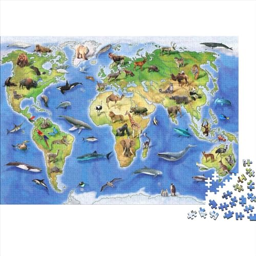 Animal World Puzzle 300 Pieces Tierwelt 300 Teile Puzzle 300 Teile Premium Quality Challenge Toy Jigsaw Puzzles for Adults and Children from 14 Years 300pcs (40x28cm) von YLIANVED