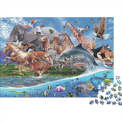 Animal World Puzzle 500 Pieces Tierwelt 500 Teile Puzzle Puzzle Lernspiele Heimdekoration Jigsaw Puzzles for Adults 500pcs (52x38cm) von YLIANVED