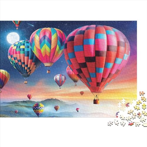 Hot Air Balloon 1000 Pieces Puzzle Heißluftballons 1000 Teile Puzzle Impossible Puzzle - Home Decoration Puzzle Jigsaw Puzzles for Adults and Children from 14 Years 1000pcs (75x50cm) von YLIANVED