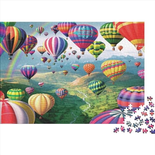 Hot Air Balloon 1000 Pieces Puzzle Heißluftballons 1000 Teile Puzzle Puzzle Lernspiele Heimdekoration Jigsaw Puzzles for Adults and Children from 14 Years 1000pcs (75x50cm) von YLIANVED
