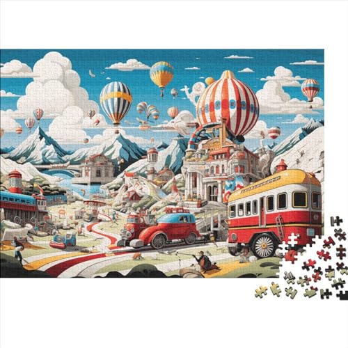 Hot Air Balloon 500 Piece Puzzle Heißluftballons 500 Teile Puzzle Impossible Puzzle - Home Decoration Puzzle Jigsaw Puzzles for Adults and Children from 14 Years 500pcs (52x38cm) von YLIANVED