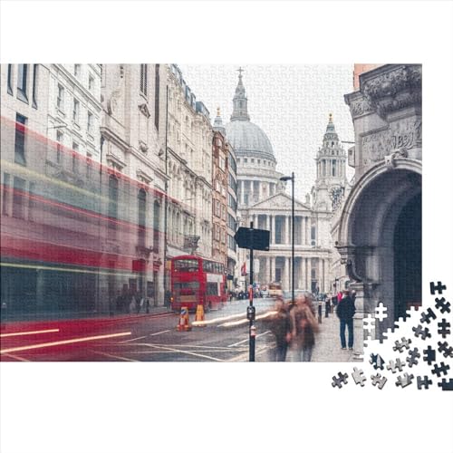 London Cityscape 1000 Piece Puzzle London Stadtbild 1000 Teile Puzzle Impossible Puzzle - Home Decoration Puzzle Jigsaw Puzzles for Adults and Children from 14 Years 1000pcs (75x50cm) von YLIANVED