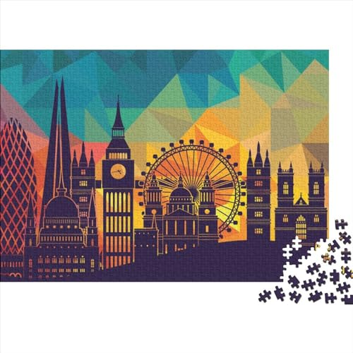 London Cityscape Puzzle 1000 Pieces London Stadtbild 1000 Teile Puzzle Skill Game for The Whole Family Jigsaw Puzzles for Adults 1000pcs (75x50cm) von YLIANVED