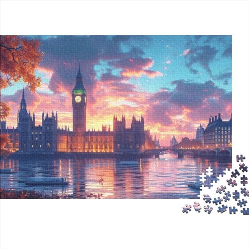 London Cityscape Puzzle 500 Pieces London Stadtbild 500 Teile Puzzle Puzzle Lernspiele Heimdekoration Jigsaw Puzzles for Adults and Children from 14 Years 500pcs (52x38cm) von YLIANVED