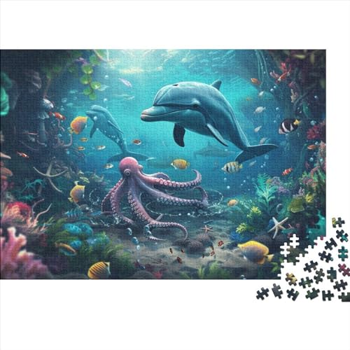 Ocean World 1000 Pieces Puzzle Unterwasserwelt 1000 Teile Puzzle Impossible Puzzle - Home Decoration Puzzle Jigsaw Puzzles for Adults and Children from 14 Years 1000pcs (75x50cm) von YLIANVED