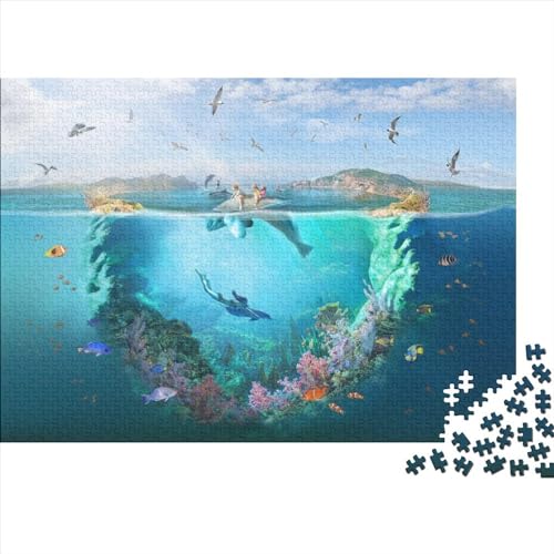 Ocean World 1000 Pieces Puzzle Unterwasserwelt 1000 Teile Puzzle Skill Game for The Whole Family Jigsaw Puzzles for Adults and Children from 14 Years 1000pcs (75x50cm) von YLIANVED