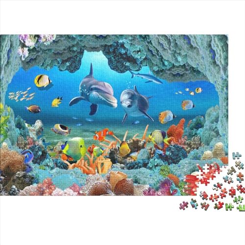 Ocean World Puzzle 1000 Pieces Unterwasserwelt 1000 Teile Puzzle 1000 Teile Premium Quality Challenge Toy Jigsaw Puzzles Für Erwachsene 1000pcs (75x50cm) von YLIANVED
