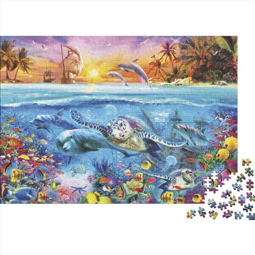 Ocean World Puzzle 1000 Pieces Unterwasserwelt 1000 Teile Puzzle Impossible Puzzle - Home Decoration Puzzle Jigsaw Puzzles for Adults and Children from 14 Years 1000pcs (75x50cm) von YLIANVED