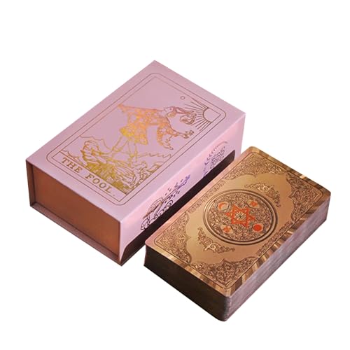 Tarotkarten - Tarot Karten für Anfänger - Wasserdichtes PVC-Material - Tarot Cards - mit Buch - Englisch,Rosa Tarotkarten - Tarot Karten für Anfänger - Wasserdichtes PVC-Material - Tarot Cards - mit Buch - Englisch,Rosa von YLME