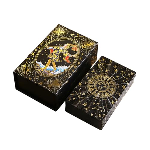 YLME Tarotkarten - Tarot Karten für Anfänger - Wasserdichtes PVC-Material - Tarot Cards - mit Buch - Englisch,Schwarz YLME Tarotkarten - Tarot Karten für Anfänger - Wasserdichtes PVC-Material - Tarot Cards - mit Buch - Englisch,Schwarz von YLME