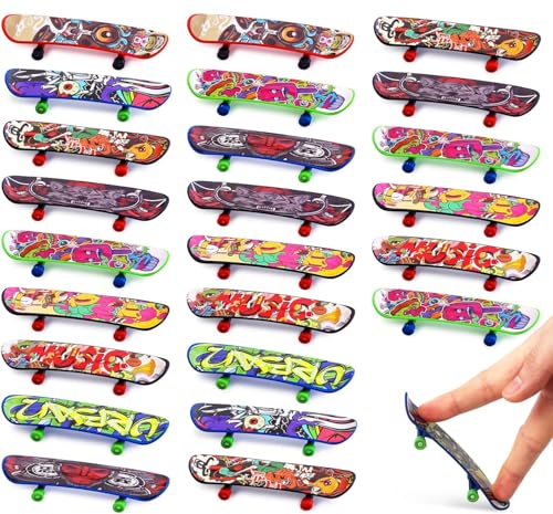 24 Stück Mini Finger Skateboards, Mini Fingerboard Skateboard Kinder Spielzeug, Mini Griffbrett Fingerskateboards Set, Mini Skateboard Spielzeug für Kinder Geburtstag Geschenke, Partytütenfüller 24 Stück Mini Finger Skateboards, Mini Fingerboard Skateboard Kinder Spielzeug, Mini Griffbrett Fingerskateboards Set, Mini Skateboard Spielzeug für Kinder Geburtstag Geschenke, Partytütenfüller von YLMYOLEMEI