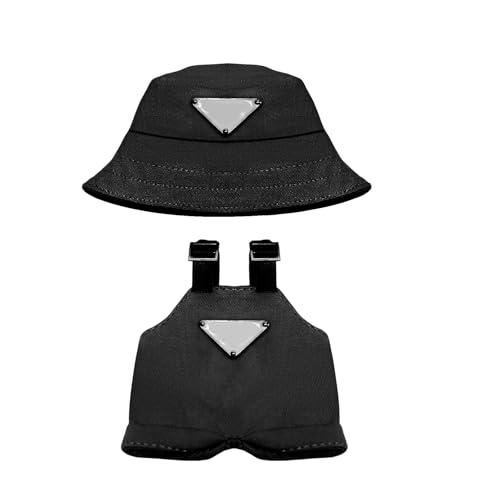 Bekleidung für 17CM Plüsch, 17 cm Große Puppenkleidung, Bekleidungs Zubehör für 17CM Puppe, Puppenkleidung, Bucket Hat und Latzhose Set, Ohne Puppe Bekleidung für 17CM Plüsch, 17 cm Große Puppenkleidung, Bekleidungs Zubehör für 17CM Puppe, Puppenkleidung, Bucket Hat und Latzhose Set, Ohne Puppe von YLMYOLEMEI