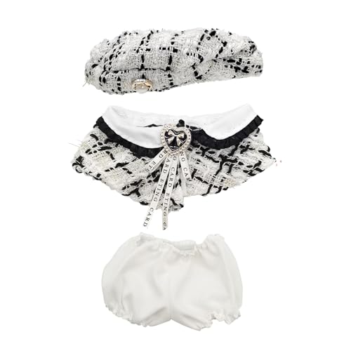 Bekleidung für 17CM Plüsch, Niedliches Plüschpuppen Kleidung, 17 cm Große Puppenkleidun, Hut + Kleid, Ohne Puppe Bekleidung für 17CM Plüsch, Niedliches Plüschpuppen Kleidung, 17 cm Große Puppenkleidun, Hut + Kleid, Ohne Puppe von YLMYOLEMEI