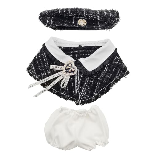 Bekleidung für 17CM Plüsch, Niedliches Plüschpuppen Kleidung, 17 cm Große Puppenkleidun, Hut + Kleid, Ohne Puppe Bekleidung für 17CM Plüsch, Niedliches Plüschpuppen Kleidung, 17 cm Große Puppenkleidun, Hut + Kleid, Ohne Puppe von YLMYOLEMEI