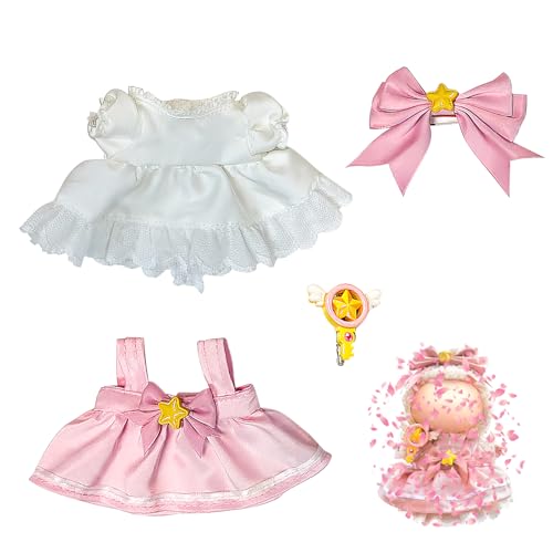 Niedliche 17 cm Große puppenkleidung, Mini Puppen Kleidung Outfit, Kleidung Puppen, Mini Plüsch Kleidung für Puppen, Puppenkleider für 17cm Puppen, Puppenbekleidung für Kinder Geschenk (D) von YLMYOLEMEI