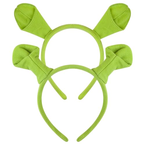YLOIJO Ogerohren Haarreif für Halloween, Grün, Plüsch-Monsterohren, Stirnband, niedlich, Halloween, Verkleidung, Partyzubehör, Damen, Herren, Teenager, Cosplay, Festival, Mottoparty, 2 Stück YLOIJO Ogerohren Haarreif für Halloween, Grün, Plüsch-Monsterohren, Stirnband, niedlich, Halloween, Verkleidung, Partyzubehör, Damen, Herren, Teenager, Cosplay, Festival, Mottoparty, 2 Stück von YLOIJO