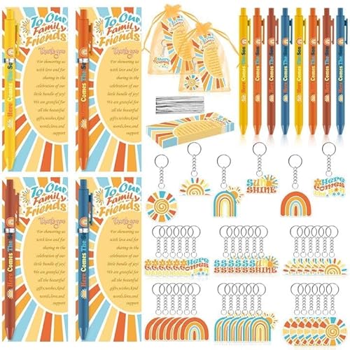 YLOLUL 180 Stück Babyparty-Geschenke für Gäste, hier kommt der Sohn, Babyparty, Partygeschenke, einziehbare Kugelschreiber, Schlüsselanhänger, Gastgeschenke und Grußkarten, Großpackung zum Enthüllen YLOLUL 180 Stück Babyparty-Geschenke für Gäste, hier kommt der Sohn, Babyparty, Partygeschenke, einziehbare Kugelschreiber, Schlüsselanhänger, Gastgeschenke und Grußkarten, Großpackung zum Enthüllen von YLOLUL