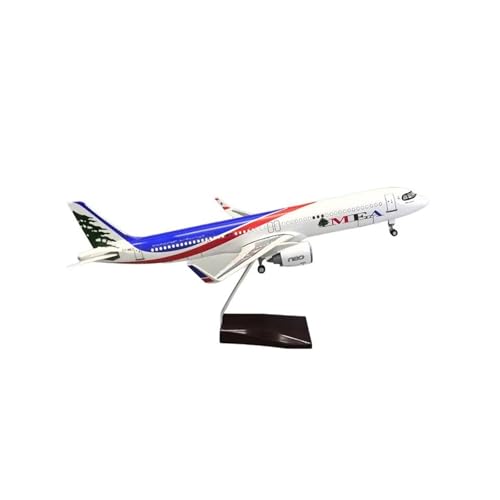 44cm 1/100 Für Libanon A321neo Flugzeug Modell Airways Harz Flugzeug Mit Licht Airline Display(No Light) von YLQERZ