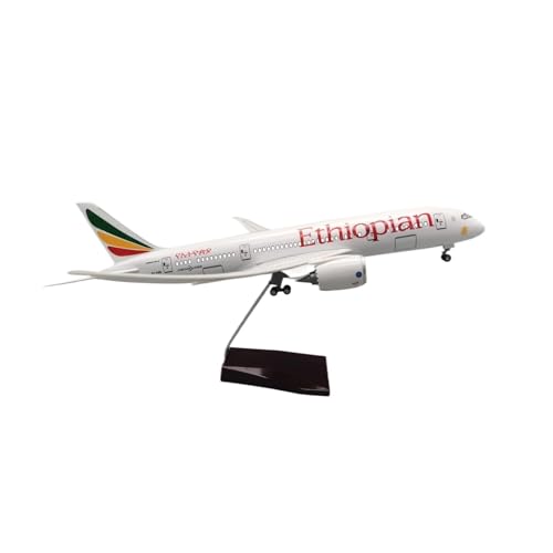 Metallflugzeugmodell 1/130 Skala 43cm Flugzeug Für 787 B787 Dreamliner Flugzeug Äthiopischen Modell Licht Rad Druckguss Harz Sammeln Oder Verschenken(No Light) von YLQERZ