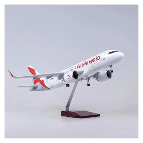 Metallflugzeugmodell 1/80 Maßstab 47 cm Für Arabia A320 Neo Flugzeugspielzeug Mit Beleuchtung Und Rädern Druckgussharz-Flugzeugmodell Sammeln Oder Verschenken(with Light) von YLQERZ