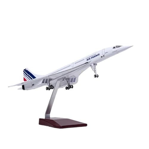 Metallflugzeugmodell 1:125 Für Air France Concorde Airlines Harz Flugzeug Mit Licht Und Räder Spielzeug Sammlung Fans Sammeln Oder Verschenken(No Light) von YLQERZ