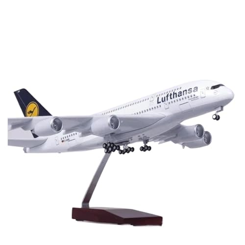 Metallflugzeugmodell 1:160 Für 46 cm Flugzeug 380 A380 Modell W Licht Und Rad Druckguss-Kunststoff-Harz-Flugzeug Für Sammlung Hobby Display Sammeln Oder Verschenken(with Light) von YLQERZ
