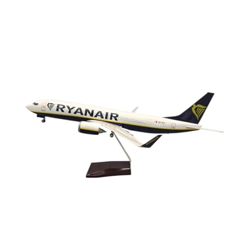 Metallflugzeugmodell 1:85 47 cm Harzmodellflugzeug Für Ryanair Ireland B737-800 Flugzeug Mit LED-Leuchten Sammlung Display Spielzeug Sammeln Oder Verschenken von YLQERZ