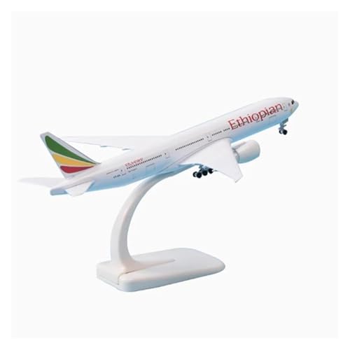 Metallflugzeugmodell 20 cm Für Ethiopian B777 Flugzeugsimulation Legierung Fertig Souvenir Hobby Sammlung Dekoration Modell Sammeln Oder Verschenken von YLQERZ