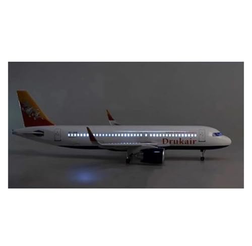 Metallflugzeugmodell 47CM 1/80 Skala Für Flugzeuge 320NEO Bhutan Drukair Spielzeug Fliegen Miniatur Flugzeug Modell Luftfahrt Metall Sammeln Oder Verschenken(with Light) von YLQERZ