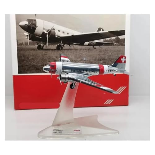 Metallflugzeugmodell Diecast 1/200 Skala Für Herpa Swiss Air Douglas DC-3 HB-Iro Metall Flugzeug Sammlung Display Statische Modell Sammeln Oder Verschenken Metallflugzeugmodell Diecast 1/200 Skala Für Herpa Swiss Air Douglas DC-3 HB-Iro Metall Flugzeug Sammlung Display Statische Modell Sammeln Oder Verschenken von YLQERZ