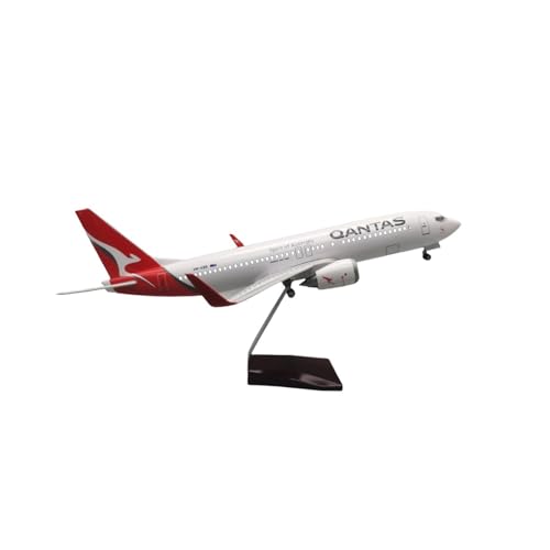 Metallflugzeugmodell Druckguss 1:85 Für Druckgussharz B737 Airbus Qantas Boeing Series Flugzeugmodell Statisches Display-Flugzeugmodell Hobbymodell Sammeln Oder Verschenken(with Light) von YLQERZ