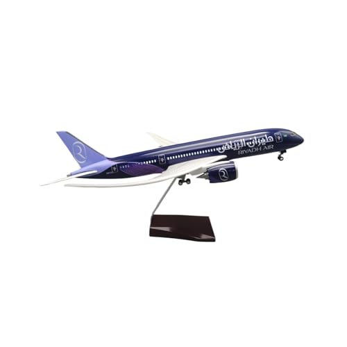 Metallflugzeugmodell Druckguss 43CM Flugzeug Für B787 Riad Flugzeug Harz Flugzeug Mit Lichtern Mit LED-Licht Sammlung Tolle Dekorationen Für Theken Sammeln Oder Verschenken(with lamp) von YLQERZ