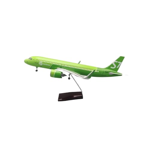 Metallflugzeugmodell Druckguss 47CM Flugzeug Für A320 NEO Siberia S7 Modell Licht Mit Radfahrwerk Druckguss Harz Flugzeug Modell Mit Fahrwerk Sammeln Oder Verschenken(with lamp) von YLQERZ