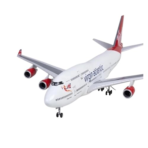 Metallflugzeugmodell Druckguss 47CM Für B747 Virgin Flugzeug Modell Flugzeug Britische Diecast Flugzeuge Miniatur Flugzeug Gedenk Modell Flugzeuge Sammeln Oder Verschenken(with Light) von YLQERZ