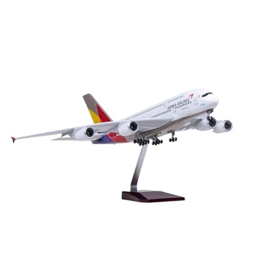 Metallflugzeugmodell Druckguss Maßstab 1/160 Für Asiana-Flugzeugmodell Airbus A380-Luftfahrtmodell Mit LED-Leuchten Und Rädern Sammeln Oder Verschenken(with Light) von YLQERZ