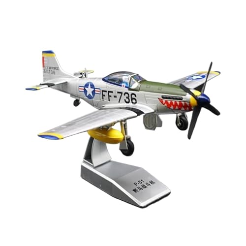 Metallflugzeugmodell Druckguss-Maßstab 1:48 Für P51 Mustang Fighter Alloy Toy Military Combat Aircraft Modell Souvenir Display Sammeln Oder Verschenken(Style 1) von YLQERZ