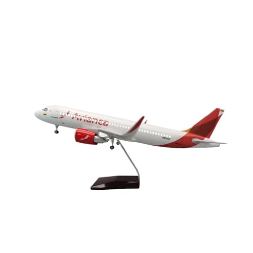 Metallflugzeugmodell Flugzeug Spielzeug 47CM Maßstab Für A320 Kolumbien Avianca Modell Licht Mit Rad Fahrwerk Druckguss Harz Sammeln Oder Verschenken(No Light) von YLQERZ